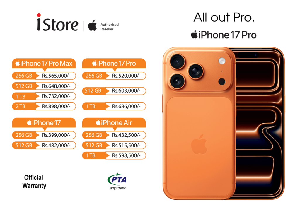 iPhone 17 Pro iPhone 17 Pro Max iPhone Air available at iStore Lahore